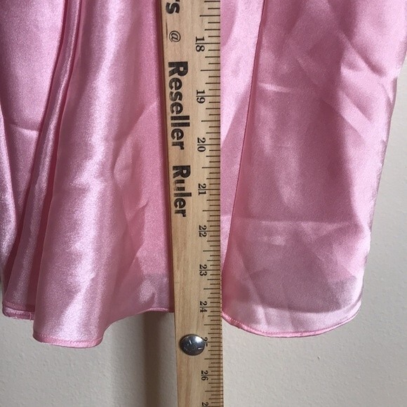 vtg Cacique 90s ladies pink button up nightie babydoll romper size small sexy - Picture 7 of 14